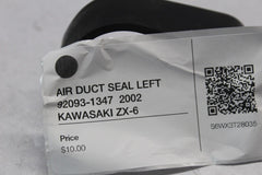 AIR DUCT SEAL LEFT 92093-1347  2002 KAWASAKI ZX-6