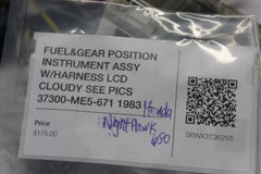 FUEL & GEAR POSITION INSTRUMENT ASSY W/HARNESS LCD CLOUDY SEE PICS 37300-ME5-671
