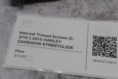 Internal Thread Screws (3-3/16”) 2010 HARLEY DAVIDSON STREETGLIDE 16478-85