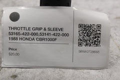 THROTTLE GRIP & SLEEVE 53165-422-000,53141-422-000  1988 HONDA CBR1000F