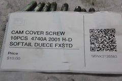 CAM COVER SCREW 10PCS  4740A 2001 H-D SOFTAIL DUECE FXSTD