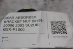 REAR ABSORBER BRACKET NUT 09159-20006 2002 SUZUKI GSX-R1000