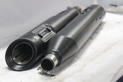 64900553 M8 BLACK EXHAUST SLIP ON 4.5" MUFFLERS STREET CANNON HARLEY DAVIDSON