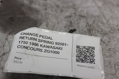CHANGE PEDAL RETURN SPRING 92081-1750 1986 KAWASAKI CONCOURS ZG1000