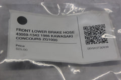 FRONT LOWER BRAKE HOSE 43059-1342 1986 KAWASAKI CONCOURS ZG1000
