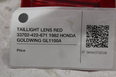 TAILLIGHT LENS RED 33702-422-671 1982 HONDA GOLDWING GL1100A