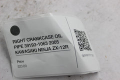 RIGHT CRANKCASE OIL PIPE 39193-1063 2005 KAWASAKI NINJA ZX-12R