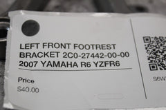 LEFT FRONT FOOTREST BRACKET 2C0-27442-00-00 2007 YAMAHA R6 YZFR6