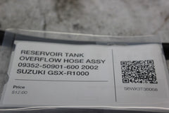 RESERVOIR TANK OVERFLOW HOSE ASSY 09352-50901-600 2002 SUZUKI GSX-R1000