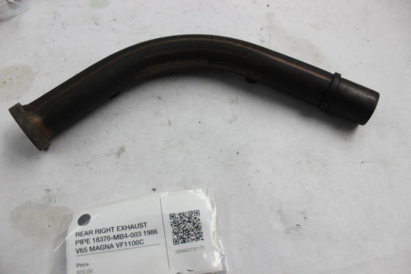 REAR RIGHT EXHAUST PIPE 18370-MB4-003 1986 V65 MAGNA VF1100C