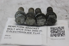 REAR FORK BRACKET BOLT 4PCS 3782 2000 H-D ELECTRAGLIDE FLHT
