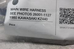 MAIN WIRE HARNESS SEE PHOTOS 26001-1127 1980 KAWASAKI KZ440