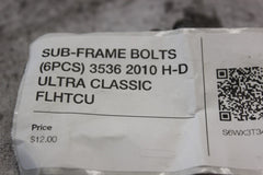 SUB-FRAME BOLTS (6PCS) 3536 2010 H-D ULTRA CLASSIC FLHTCU
