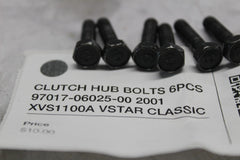 CLUTCH HUB BOLTS 6PCS 97017-06025-00 2001 XVS1100A VSTAR CLASSIC