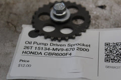 Oil Pump Driven Sprocket 26T 15134-MV9-670 2000 HONDA CBR600F4