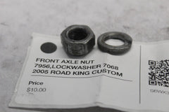 FRONT AXLE NUT 7956 LOCKWASHER 7068 2005 ROAD KING CUSTOM FLHRSI