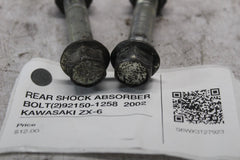 REAR SHOCK ABSORBER BOLT (2) 92150-1258  2002 KAWASAKI ZX-6