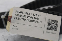 REAR BELT 137T 1" 40024-07 2008 H-D ELECTRAGLIDE FLHT