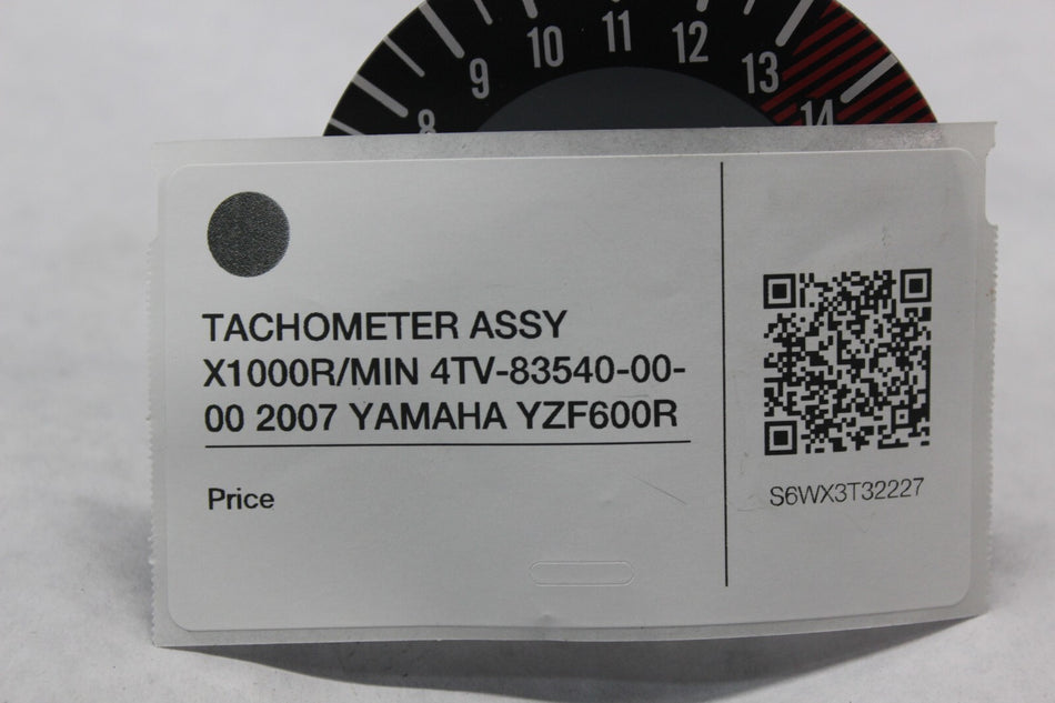 TACHOMETER ASSY X1000R/MIN 4TV-83540-00-00 2007 YAMAHA YZF600R