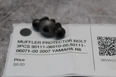 MUFFLER PROTECTOR BOLT 3PCS 90111-06010-00,90111-06071-00 2007 YAMAHA R6 YZFR6