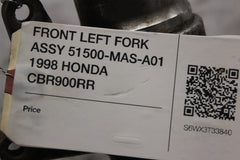 FRONT RIGHT FORK ASSY 51400-MAS-A01 1998 HONDA CBR900RR