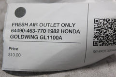 FRESH AIR OUTLET ONLY 64490-463-770 1982 HONDA GOLDWING GL1100A