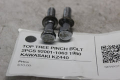 TOP TREE PINCH BOLT 2PCS 92001-1063 1980 KAWASAKI KZ440