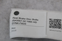 Rear Brake Disc Bolts (5) 43567-92 1995 HD DYNA FXDS