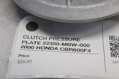 CLUTCH PRESSURE PLATE 22350-MBW-000  2000 HONDA CBR600F4