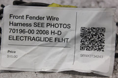 Front Fender Wire Harness SEE PHOTOS 70196-00 2008 H-D ELECTRAGLIDE FLHT