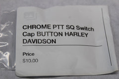 CHROME PTT SQ Switch Cap BUTTON HARLEY DAVIDSON