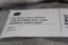 Oil Hose Pipe RIGHT 15510-MM5-000 1988 HONDA CBR1000F