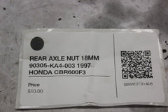 REAR AXLE NUT 18MM 90305-KA4-003 1997 HONDA CBR600F3