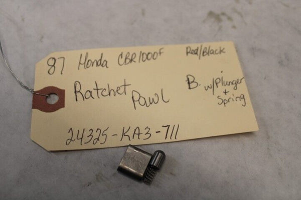 Ratchet Pawl B w/Plunger & Spring 24325-KA3-711 1987 Honda CBR1000F Hurricane