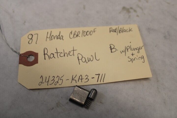 Ratchet Pawl B w/Plunger & Spring 24325-KA3-711 1987 Honda CBR1000F Hurricane