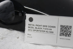 METAL RIGHT SIDE COVER BEZEL BLACK 71472-04 2012 SPORTSTER XL1200