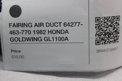 FAIRING AIR DUCT 64277-463-770 1982 HONDA GOLDWING GL1100A