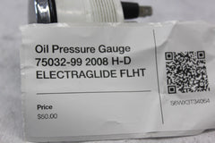 Oil Pressure Gauge 75032-99 2008 H-D ELECTRAGLIDE FLHT