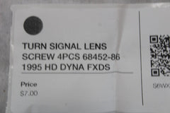 TURN SIGNAL LENS SCREW 4PCS 68452-86 1995 HD DYNA FXDS