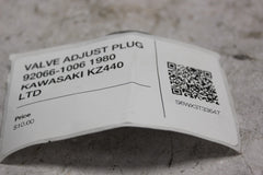 VALVE ADJUST PLUG 92066-1006 1980 KAWASAKI KZ440 LTD