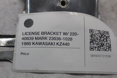 LICENSE BRACKET W/ 220-40839 MARK 23036-1028 1980 KAWASAKI KZ440