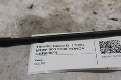 Throttle Cable B. 17920-MBW-000 2000 HONDA CBR600F4