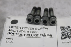 LIFTER COVER SCREW 4PCS 4741A 2005 SOFTAIL DELUXE FLSTNI