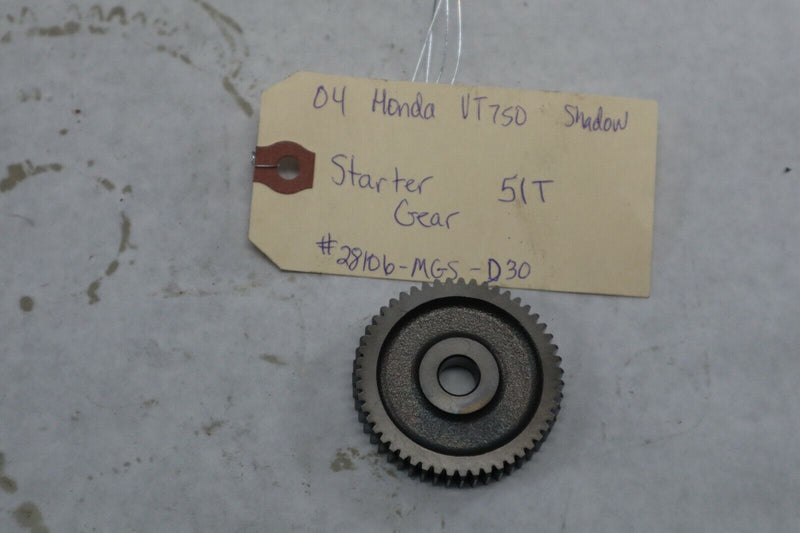 OEM Honda Motorcycle Starter Gear 51T 2004 Shadow VT750 28106-MGS-D30