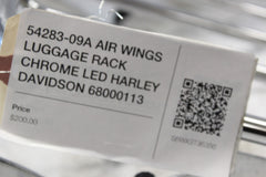 54283-09A AIR WINGS LUGGAGE RACK CHROME LED HARLEY DAVIDSON 68000113