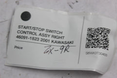 START/STOP SWITCH CONTROL ASSY RIGHT 46091-1823 2001 KAWASAKI ZX-9R