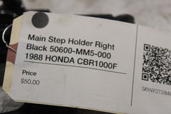 Main Step Holder Right Black 50600-MM5-000 1988 HONDA CBR1000F