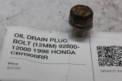 OIL DRAIN PLUG BOLT (12MM) 92800-12000 1998 HONDA CBR900RR