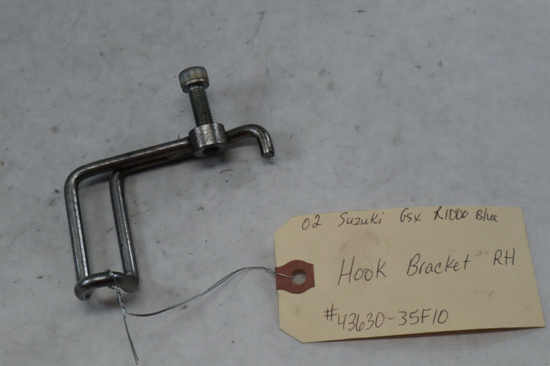 OEM Suzuki Motorcycle RIGHT Hook Bracket 2002 GSXR1000 Royal 43630-35F10