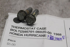 THERMOSTAT CASE BOLT (2) 95701-06020-00  1988 HONDA HURRICANE CBR1000F